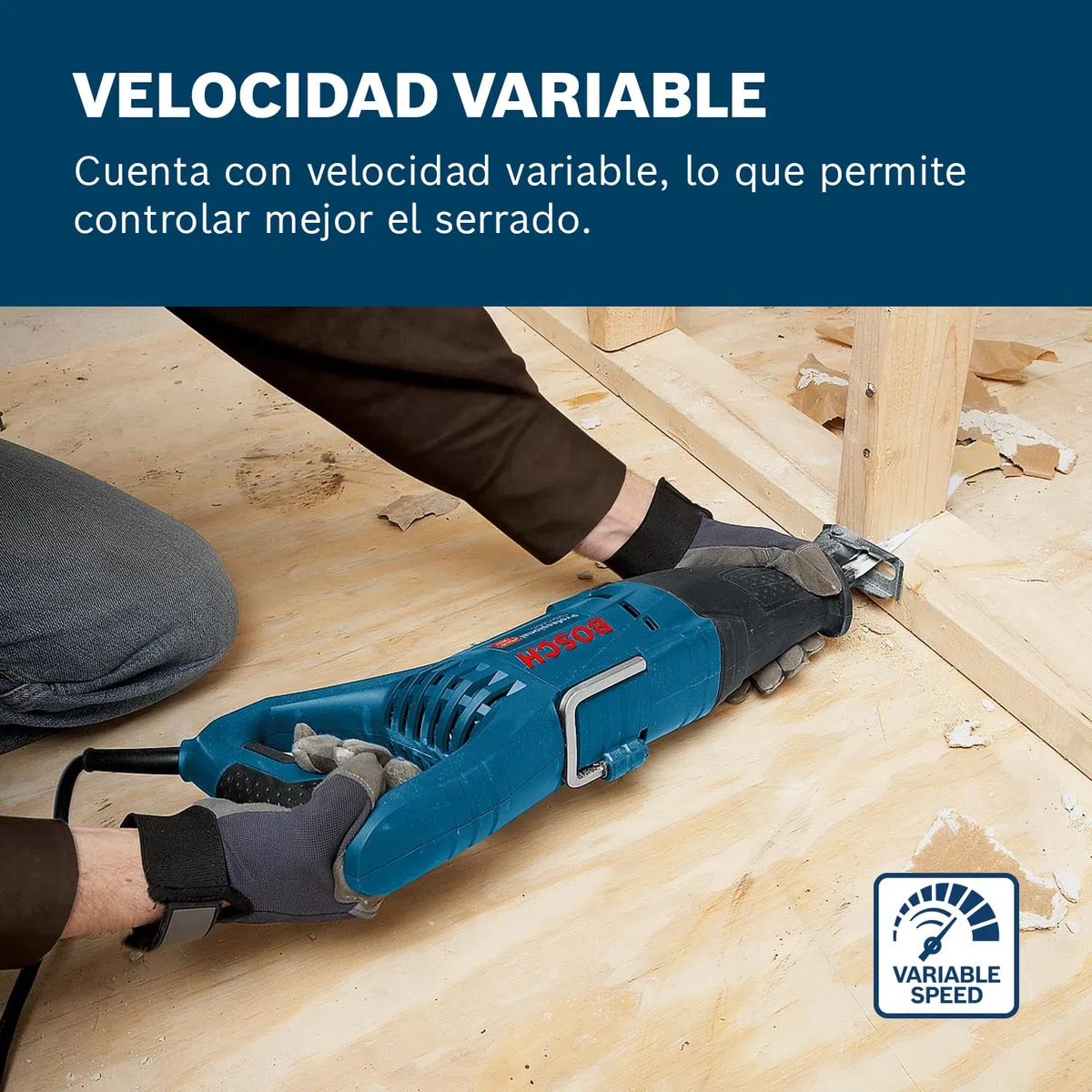 Bosch Professional GSA 1100 E - Sierra sable (1100 W, 220-230V 230 mm, en maletín), Color Azul, Talla Única