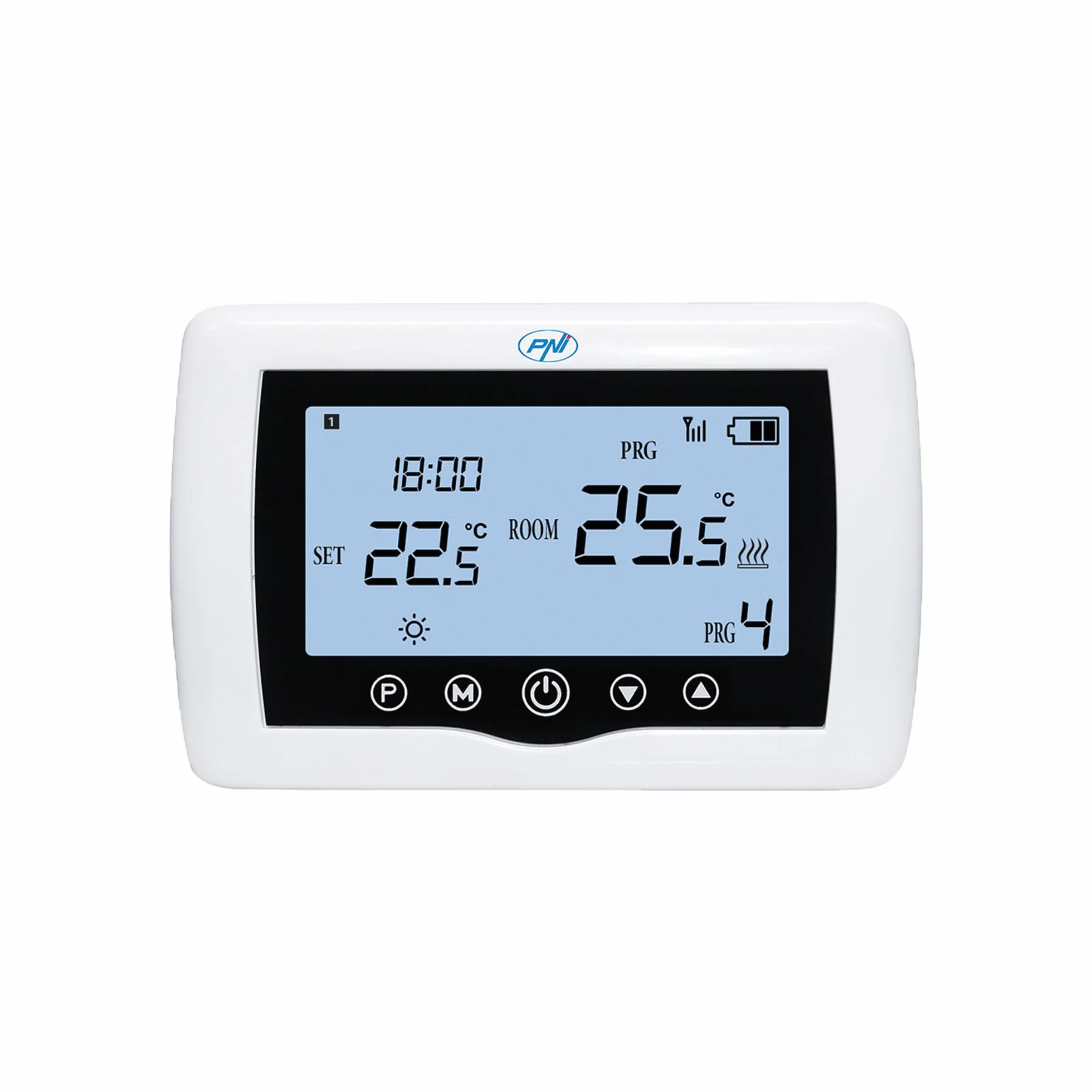 Termostato Inteligente PNI CT410 Pro inalámbrico, con Wi-FI, Control de 2 Zonas vía Internet, para Sistemas de calefacción, Bombas, electroválvulas, TuyaSmart App, histéresis 0,2 Grados C