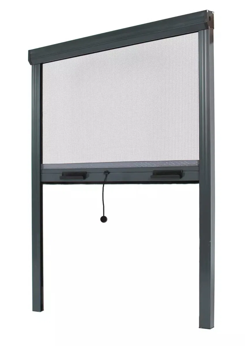 Mosquitera Enrollable cortable para Ventanas - Ajustable en Altura y Anchura - Protección contra Insectos (gris antracita RAL 7016, 1250 mm x 1600 mm)