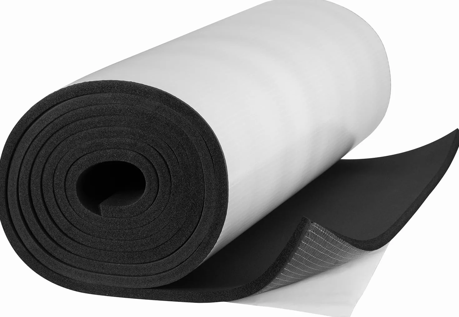 ArmaFlex HOME - Alfombrilla aislante autoadhesiva de 10 mm - 5 m x 1 m, espuma de elastómero flexible para aislamiento térmico y acústico para camping, barco, casa y bricolaje – 10/19/25/32 mm