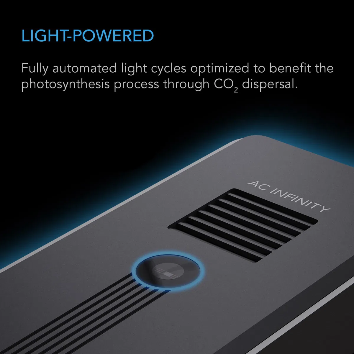 AC Infinity Sensor de CO2 + luz, sensor ambiental, ayuda dinámicamente al controlador AI+ seguimiento de datos de CO2 para jardines, tiendas de campaña, espacios de cultivo, con ventilador inteligente