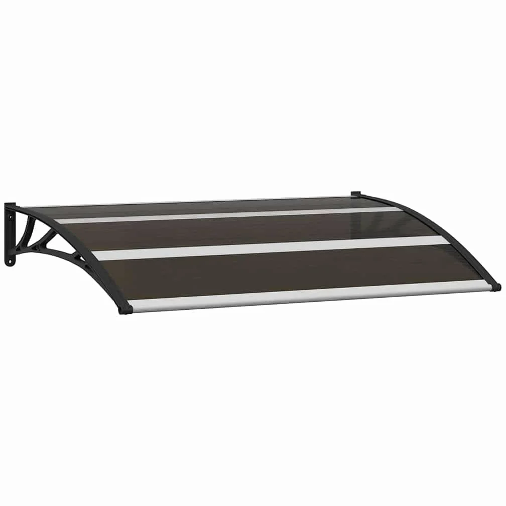 vidaXL Marquesina para Puerta PC Casa Hogar Jardín Patio Terraza Bricolaje Toldo Cubierta Capa Dosel Palio Lona Tienda Capota Pantalla 120x75 cm Negro