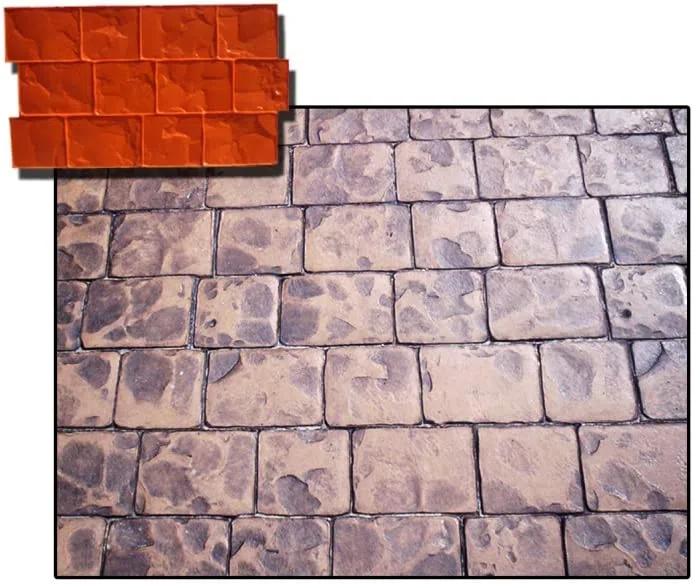 Molde de hormigón impreso imitacion adoquín 76x43 cm Belga, Ingles, Europeo - Moldes Hormigon Impreso Tematización… (FLEXIBLE)