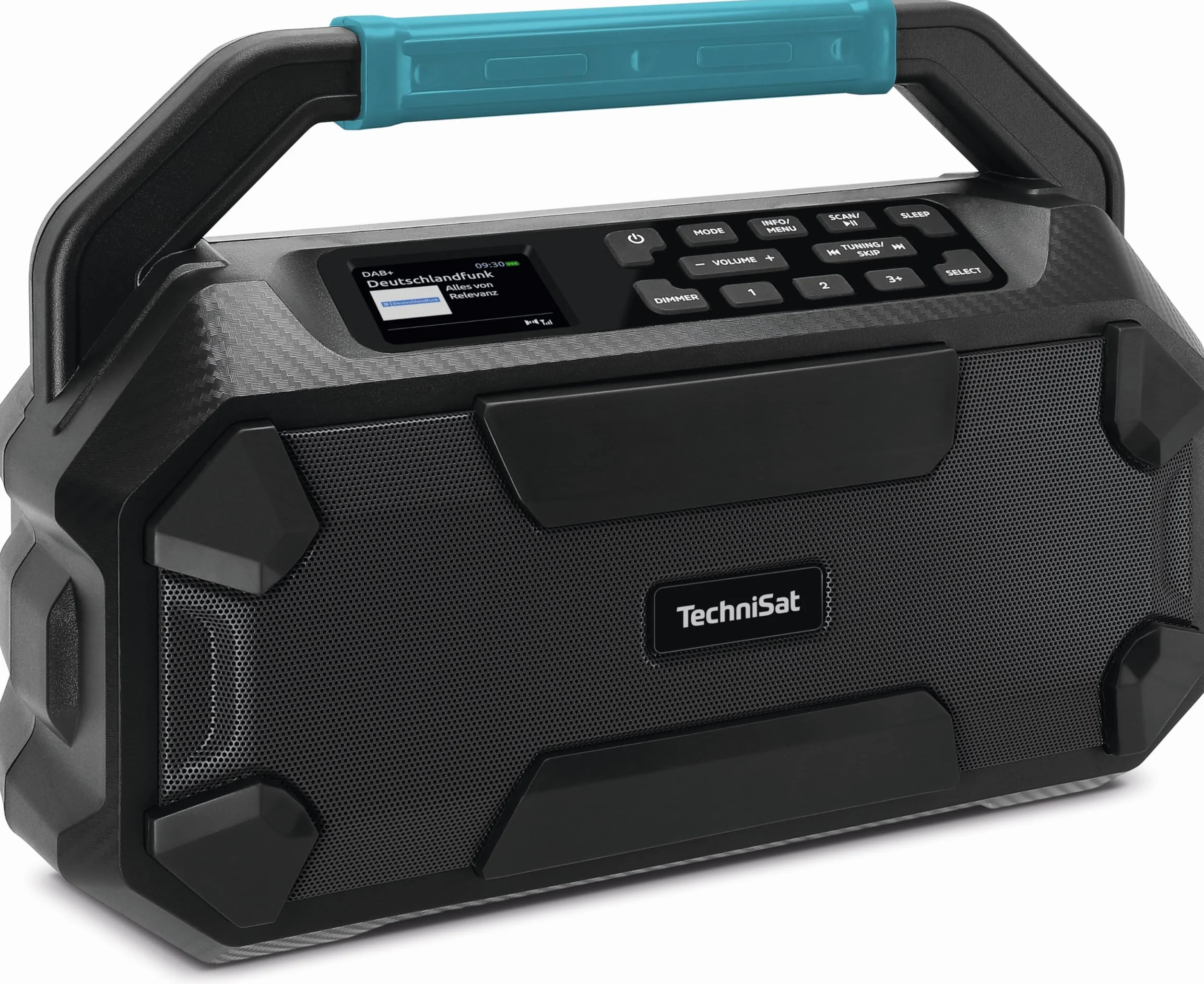 TechniSat Viola 231 OD – Radio Compatible con batería Makita (Dab+, FM, AUX in, Bluetooth, IPX4 a Prueba de Salpicaduras, 2 Altavoces estéreo de 15 W)