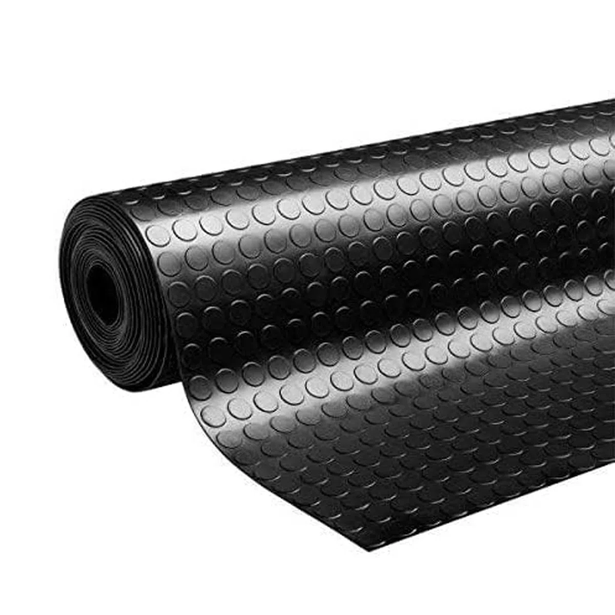 WOLFPACK LINEA PROFESIONAL Suelo Goma Circulos 1,20x10 Metros 3 mm. de Grosor Color Negro