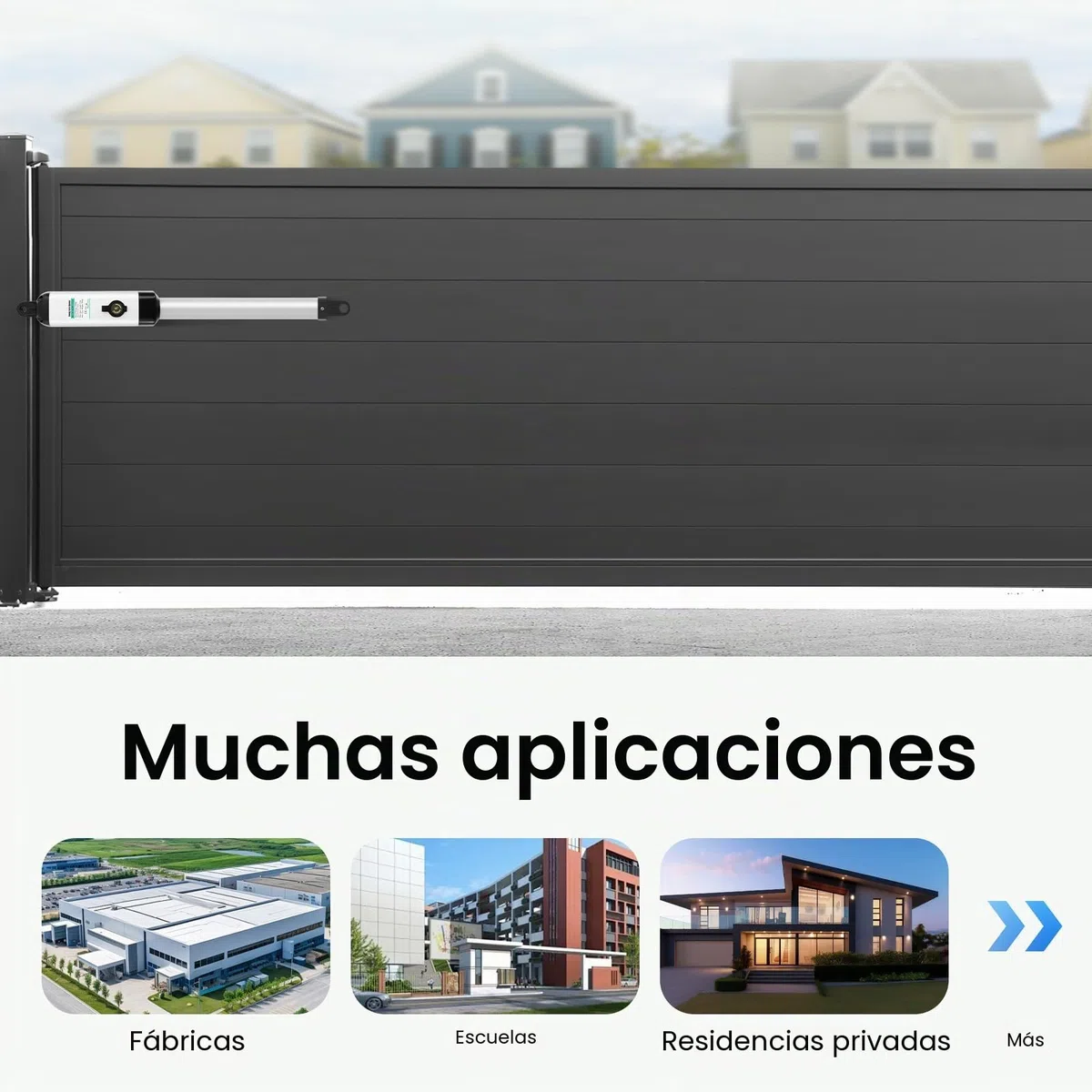 Accionamiento de puerta batiente para puerta de una sola hoja de carga pesada, accionamiento automático de puerta giratorio, juego de abridor de puerta, longitud máxima de 5,5 m o peso de la