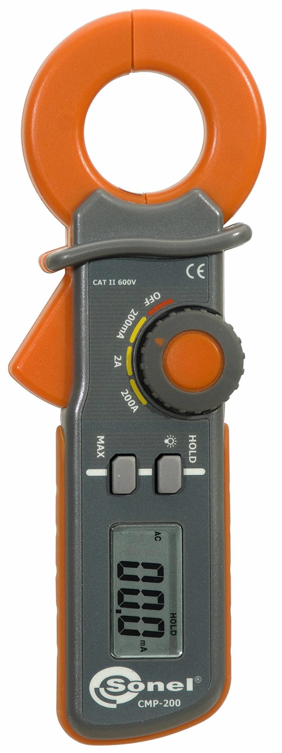 Pinza Amperométrica Sonel CMP-200 - Medición de corriente de dispersión - 200A - Probador AC/DC - Detectar cortocircuitos - Fácil de usar - Pantalla LCD - Herramienta probada (CMP-200)