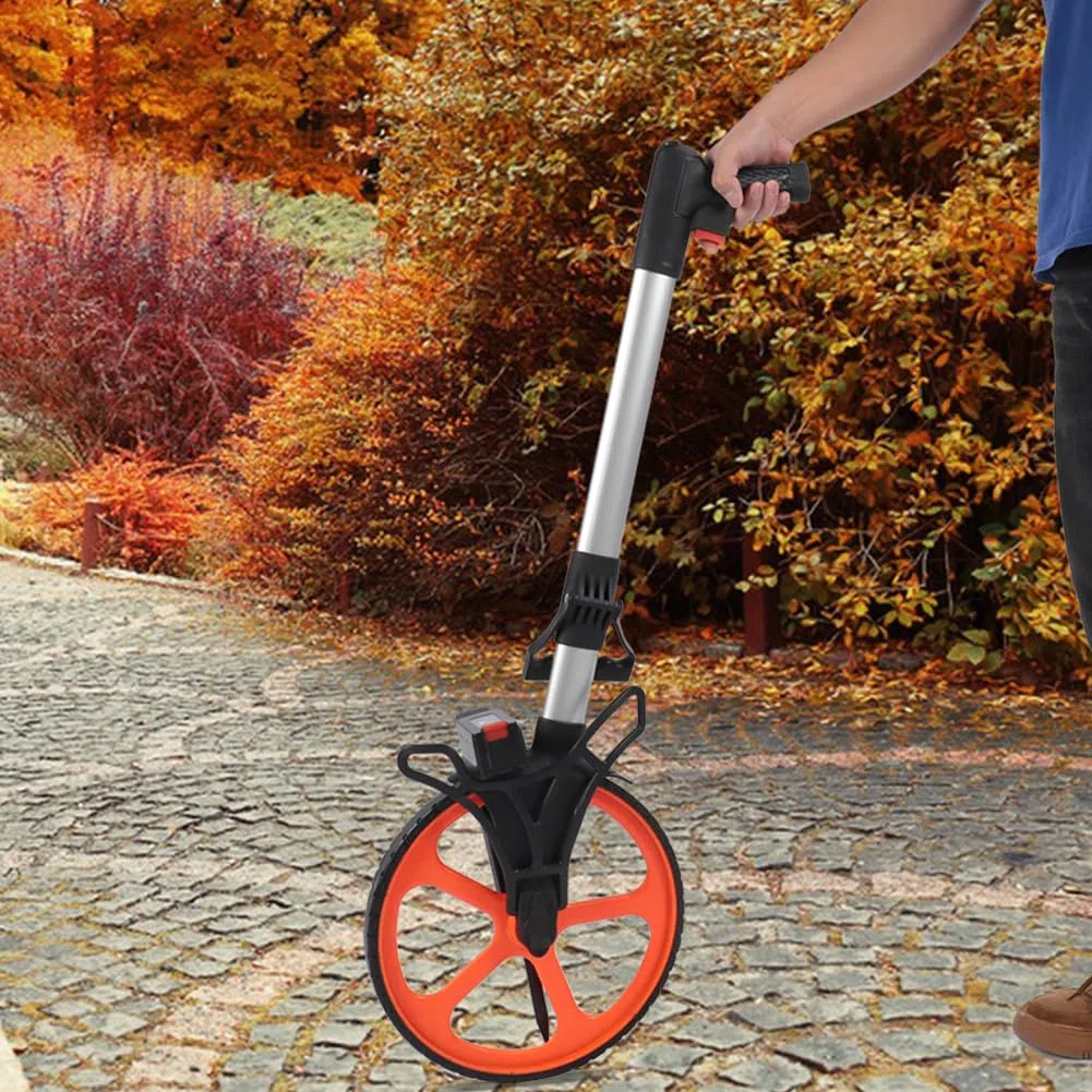 Cocoarm - Medidor plegable de precisión de 0-9999,9 m, rueda de medición, medidor de distancias