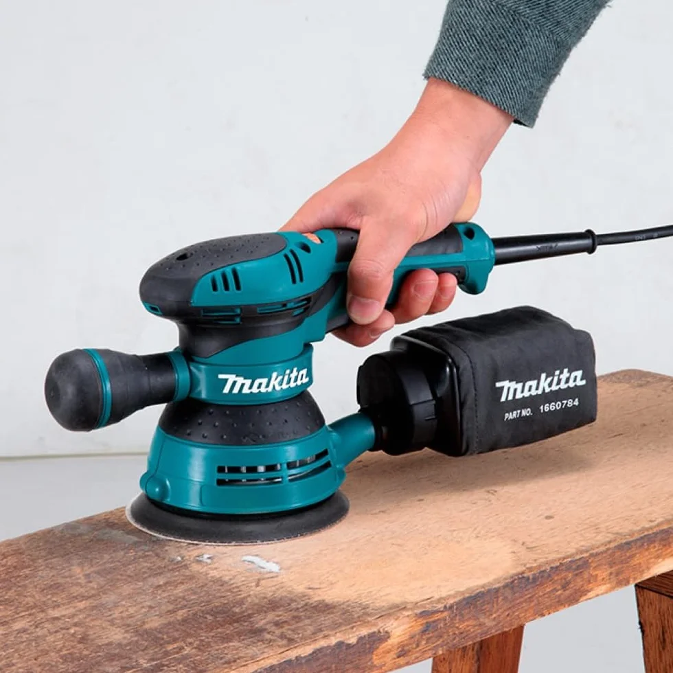 Makita BO5041 - Lijadora eléctrica con cable Rotorbital 125Mm 300W, Negro