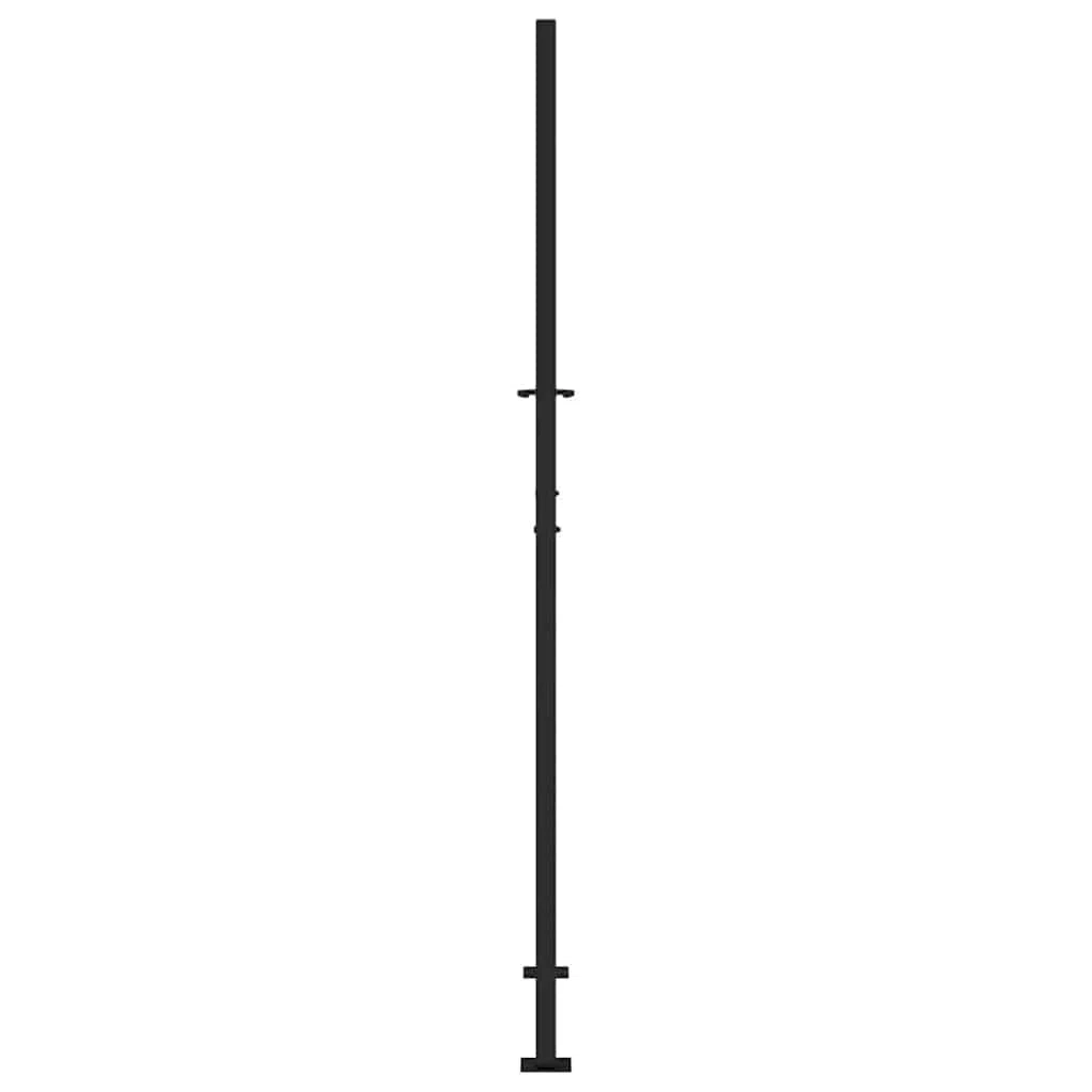 Festnight Puerta Jardin Metalica 105 x 205 cm, Puerta para Valla con Sistema de Cerradura Acero, diseño con Carril Acero/Negro