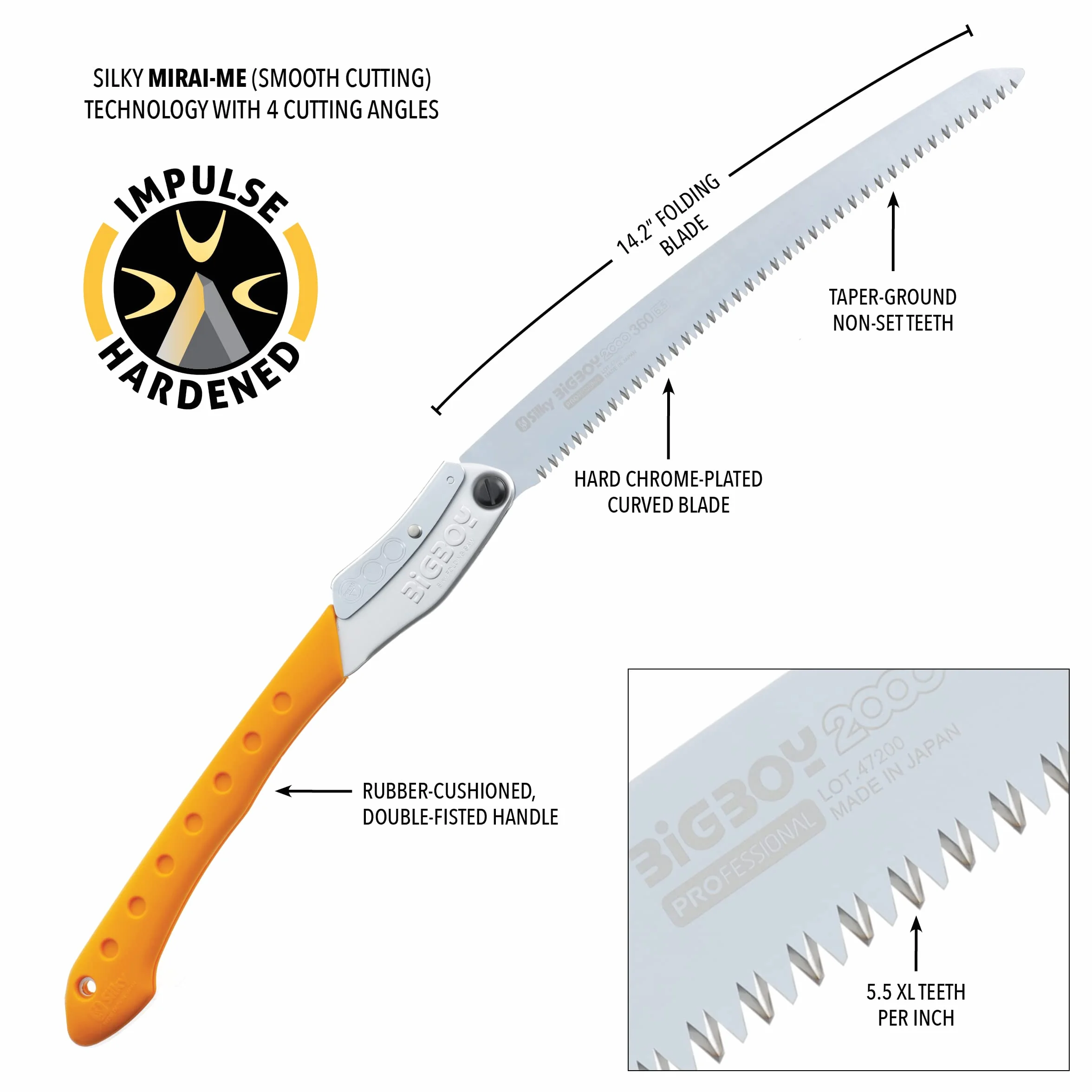 Silky SKS35636 Cuchillo tascabile,Unisex - Adulto, Amarillo, un tamaño