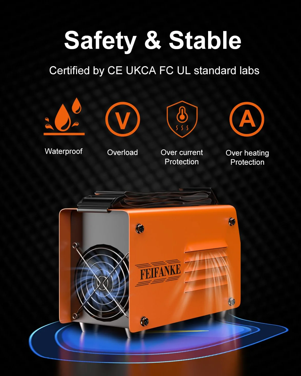 FEIFANKE ARC140 Mini Soldador Inverter 140A Maquina de Soldar IGBT DC Portátil Soldador Electrodo con Elevador Lift TIG,Pantalla LED, Hot Start,Anti-Stick,210 x 130 x 90 mm
