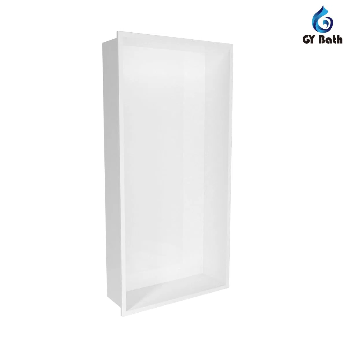 Nicho de Ducha 61 x 30 x 11cm, Estante de Ducha Empotrado de Acero Inoxidable, No Requiere Azulejos, Blanco Nicho de Pared