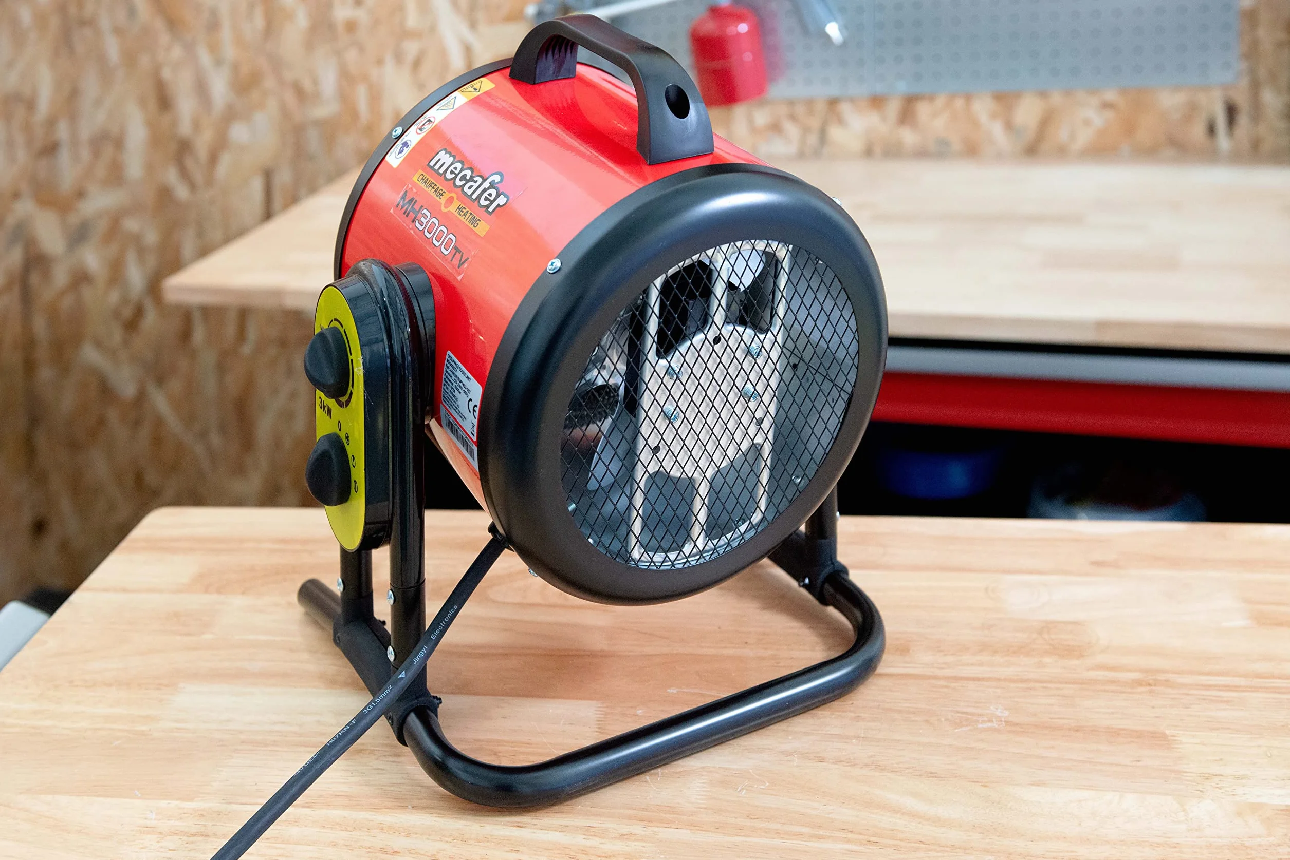 Mecafer Turbo mh3000vt - Calefactor, de aire, para taller (3000 W, máximo 40 m²)