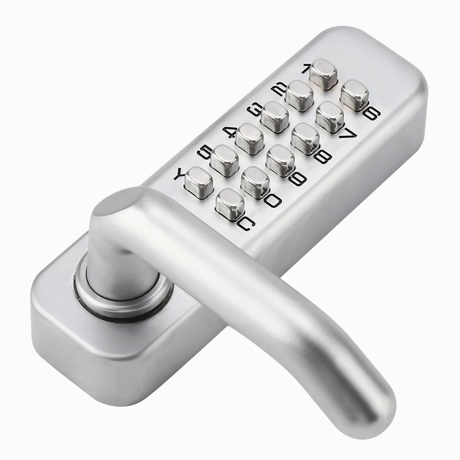 FTVOGUE Aleación de Zinc Dígito Teclado Cerradura de la Puerta Manija de la Puerta de la Mano Derecha Contraseña Cerradura codificada de Seguridad para la Oficina Hogar