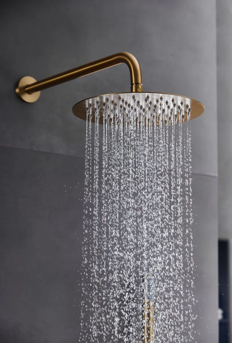IMEX GPM039/OC MONZA Conjunto Grifo Ducha Monomando Empotrado Oro Cepillado