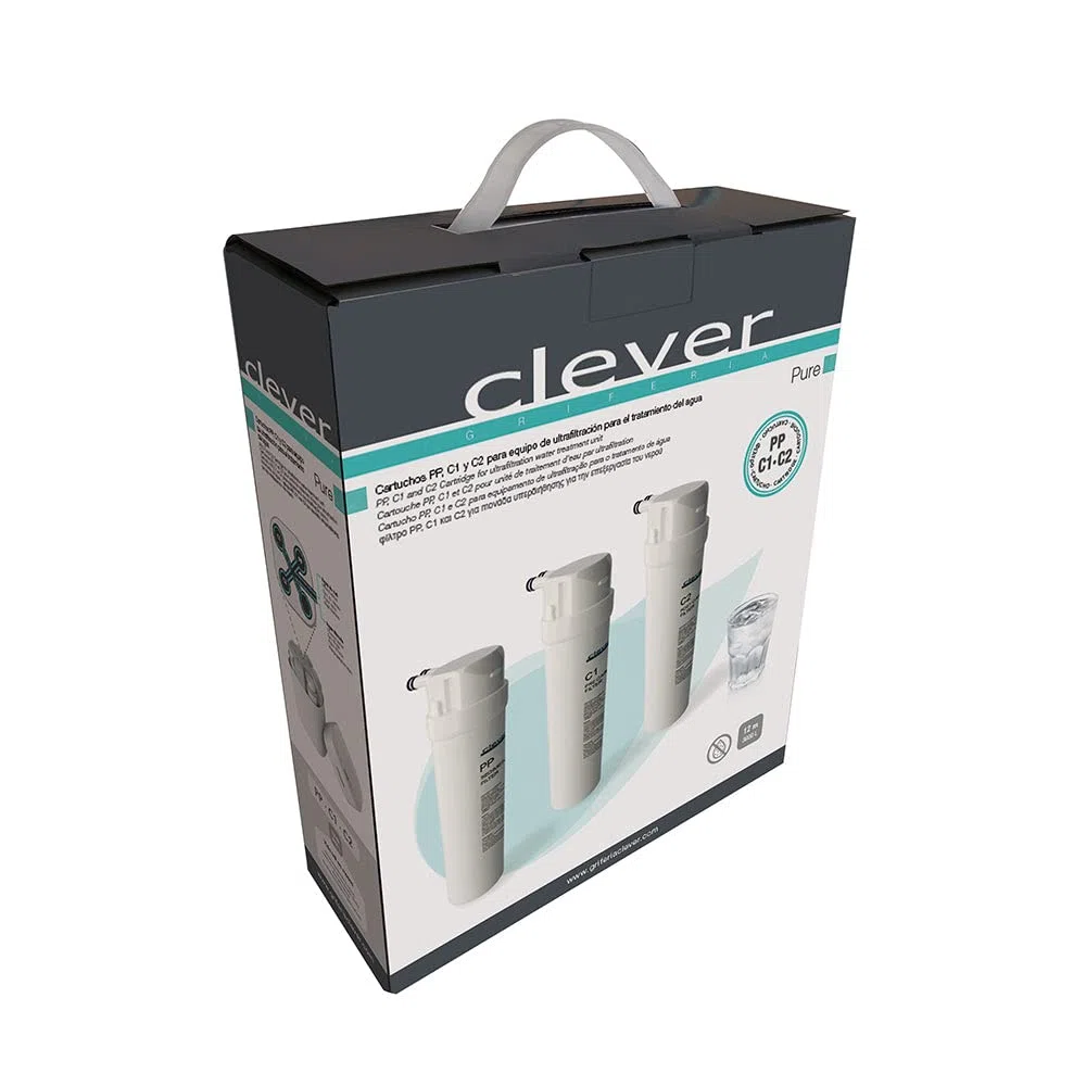 CLEVER 61535 PURE Pack Cartuchos Ultrafiltración PP C1 C2