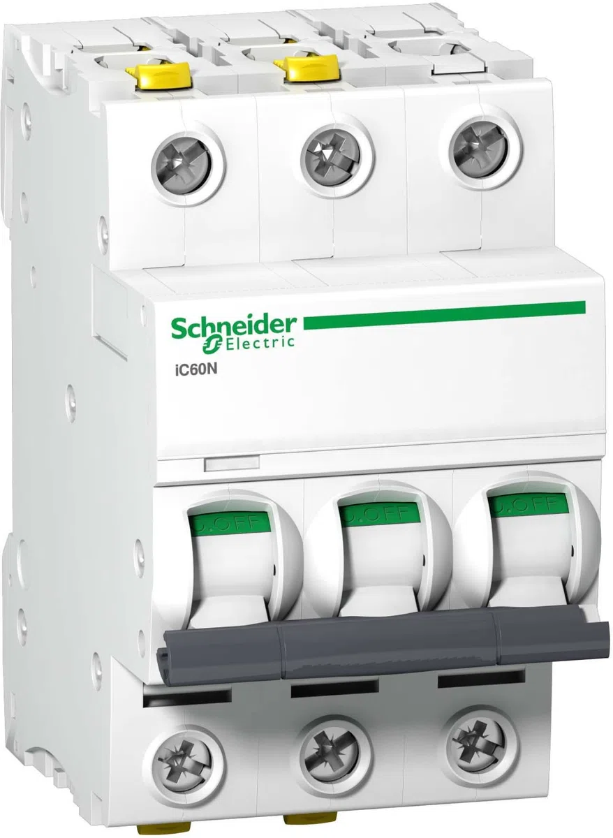 Schneider a9 F04363 Disyuntor ic60 N 3P 63 A C charakteristik
