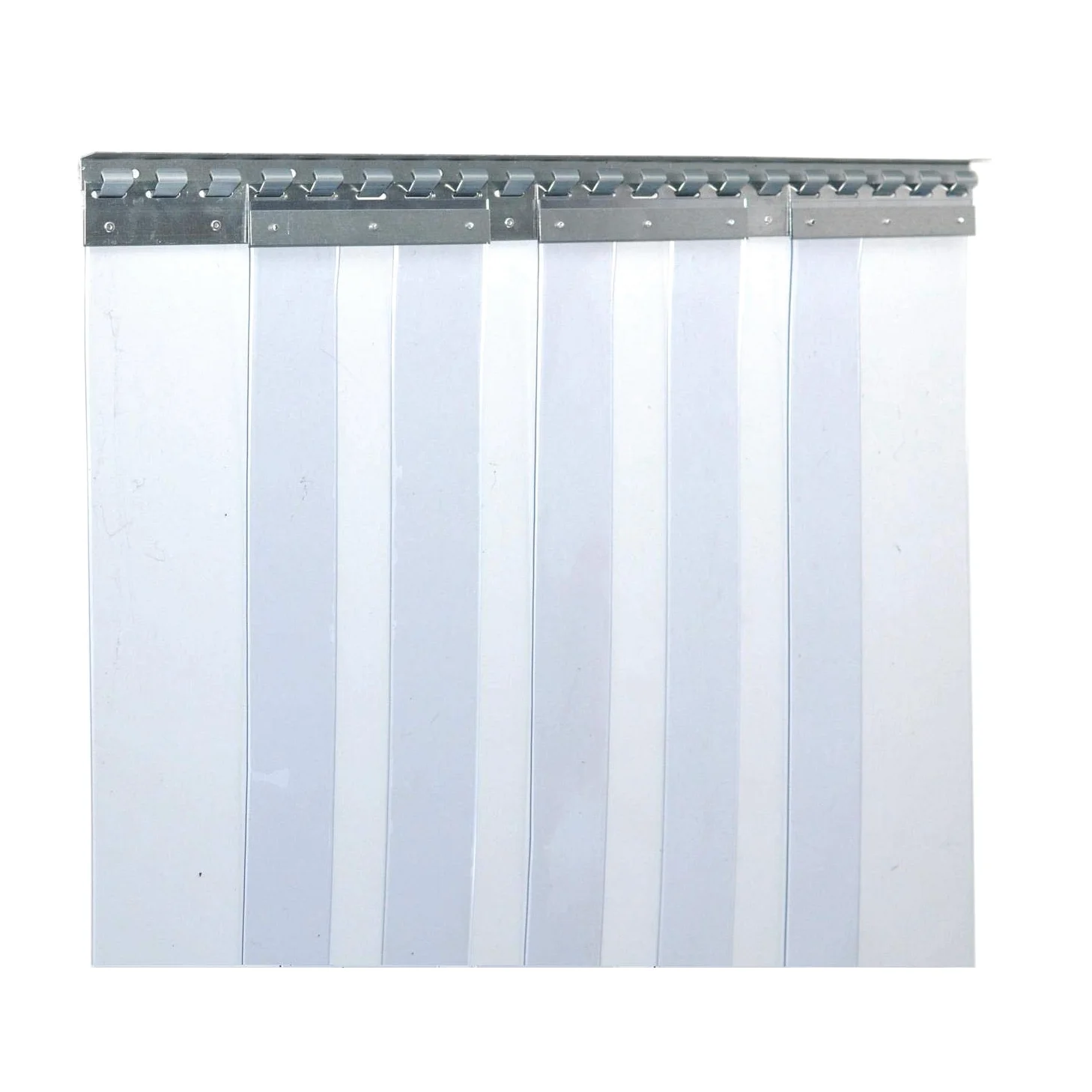 Zettl GmbH cortina de tiras de PVC, láminas 3x300mm, ancho x altura 1,00x3,75m, transparente, premontado, galvanizado, para la industria, la agricultura y la gastronomía