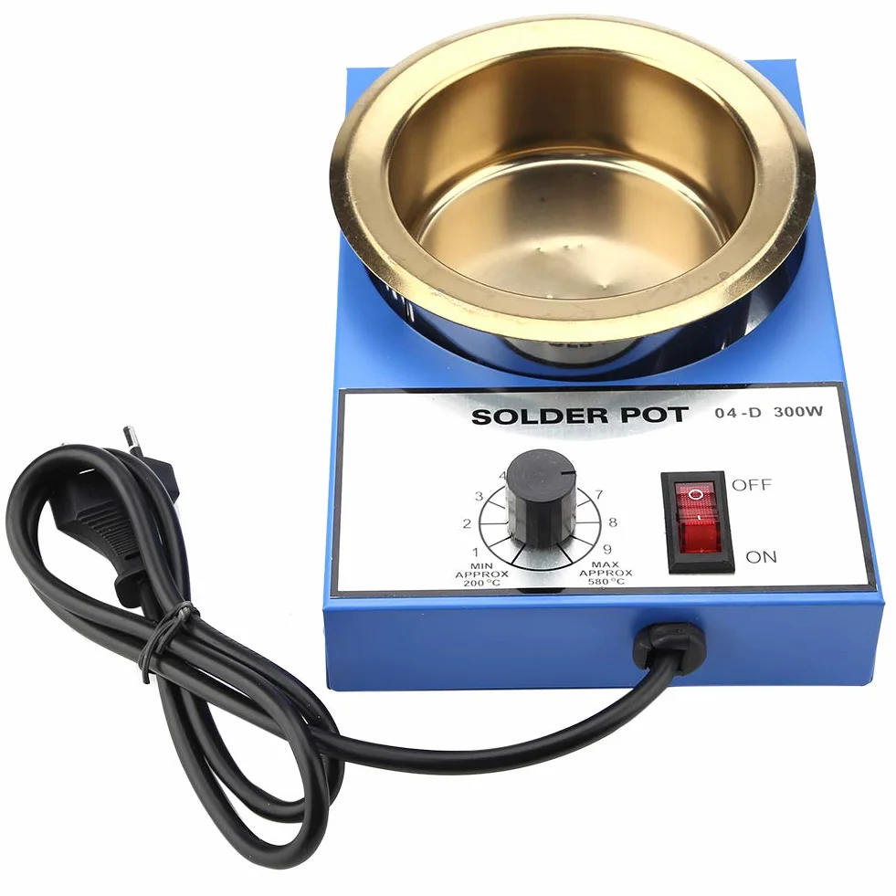 Crisol de Soldadura de 220 V, 100 Mm, Placa de Baño para Soldar, Horno de Estaño para Soldar, Crisol para Soldar, Baño para Desoldar para Soldadura y Baño de Soldadura (enchufe