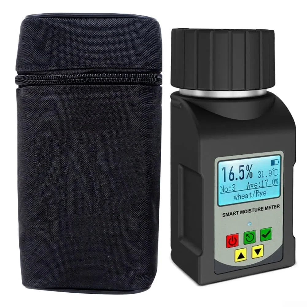 Medidor de humedad de grano portátil para café, cacao y otros 25 tipos de grano, cuerpo ABS, lectura LCD, precisión del 0,1%, registro de datos