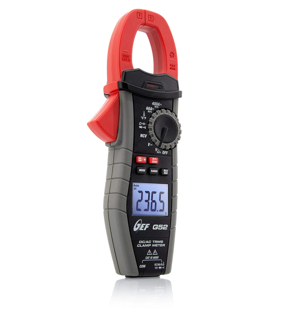 HT-Instruments Tenazas de corriente TRMS G52 400 A CA/DC CAT III 600 V