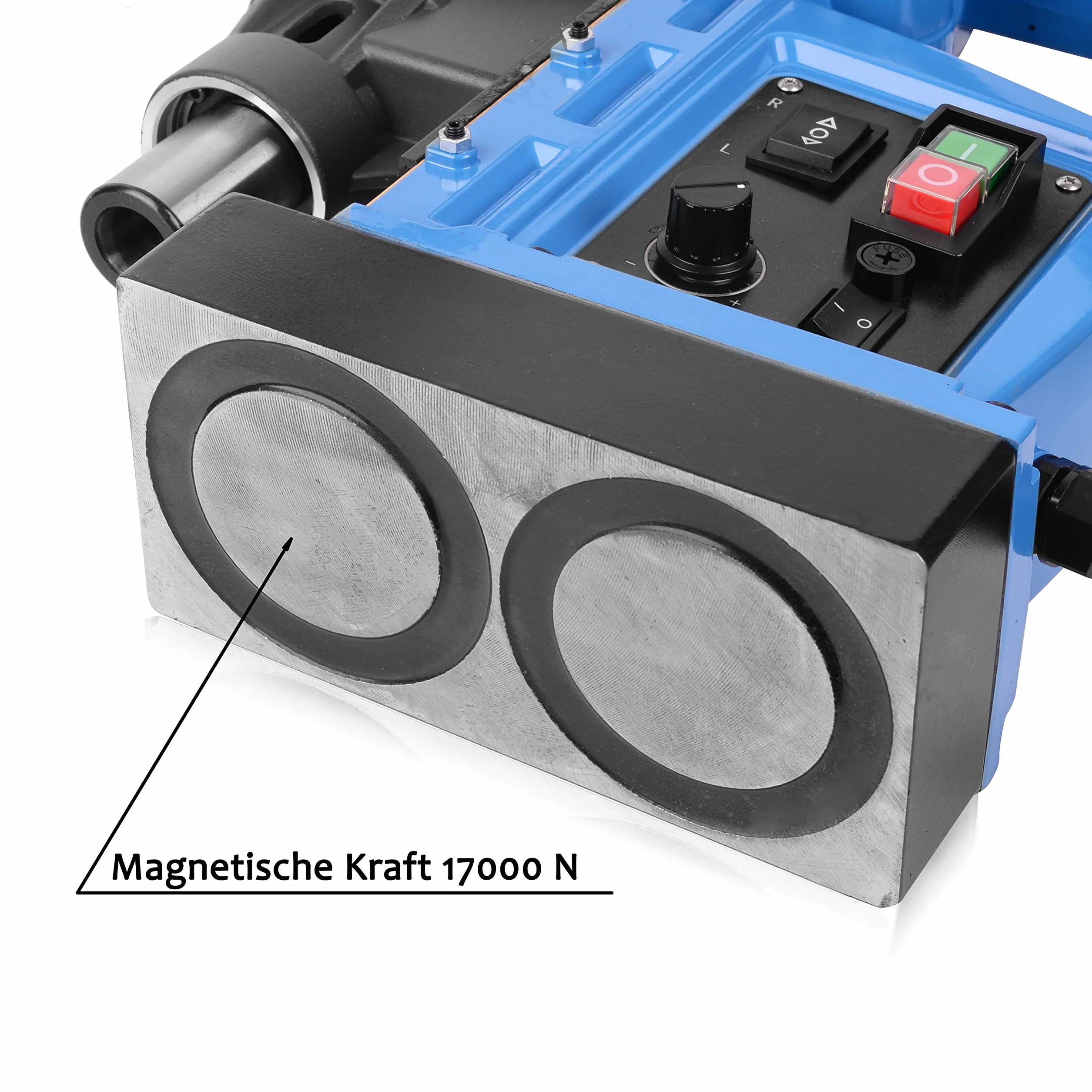 STAKO SCY-2800RE+ - Taladro magnético - Máximo Ø 80 mm - 2050 W - Fuerza magnética 17000 N - Taladro central para metalurgia - Set 3