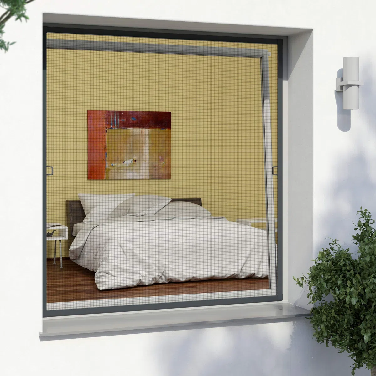 Windhager Rhino Insect Screen Marco de sujeción para Ventana de protección contra Insectos, de Aluminio, Antracita, 100 x 120 cm, 03753