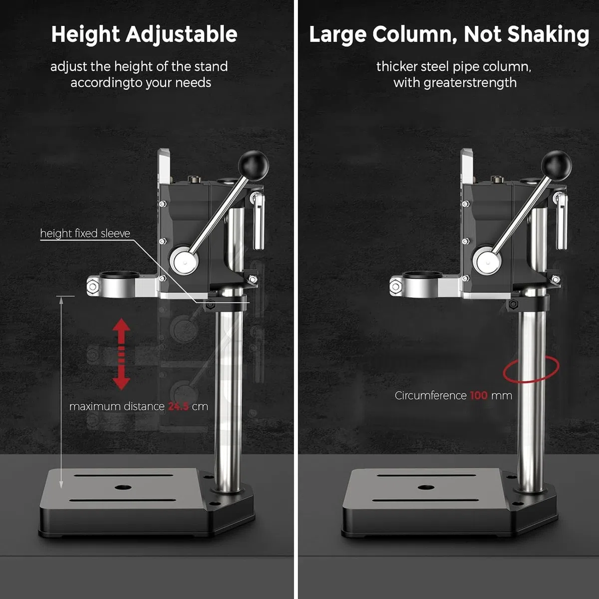 Soporte De Prensa De Taladro Manual,Banco De Trabajo De Prensa De Taladro De Mesa,Soporte De Perforación Ajustable,Soporte De Mesa Eléctrico,Herramienta De Reparación Con Base De Aleación Aluminio
