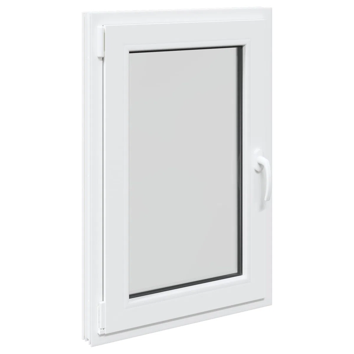 vidaXL Ventana de sótano RISOR 60 x 90 cm PVC y Vidrio Blanco, Sótano, Aislante Térmico Moderno y Duradero para Ventanas Eficientes, Accesorios de Vidrio PVC Aislantes