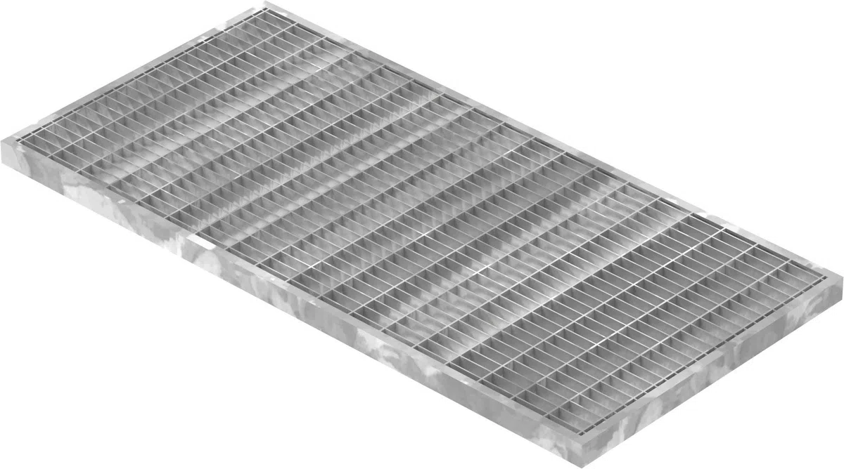 Fenau | Rejilla de acero piso Dimensiones: 290 x 590 x 20 mm - MW: 30 mm / 10 mm (galvanizado en caliente) (Apto para marco: Fenau 300 x 600 x 23 mm)
