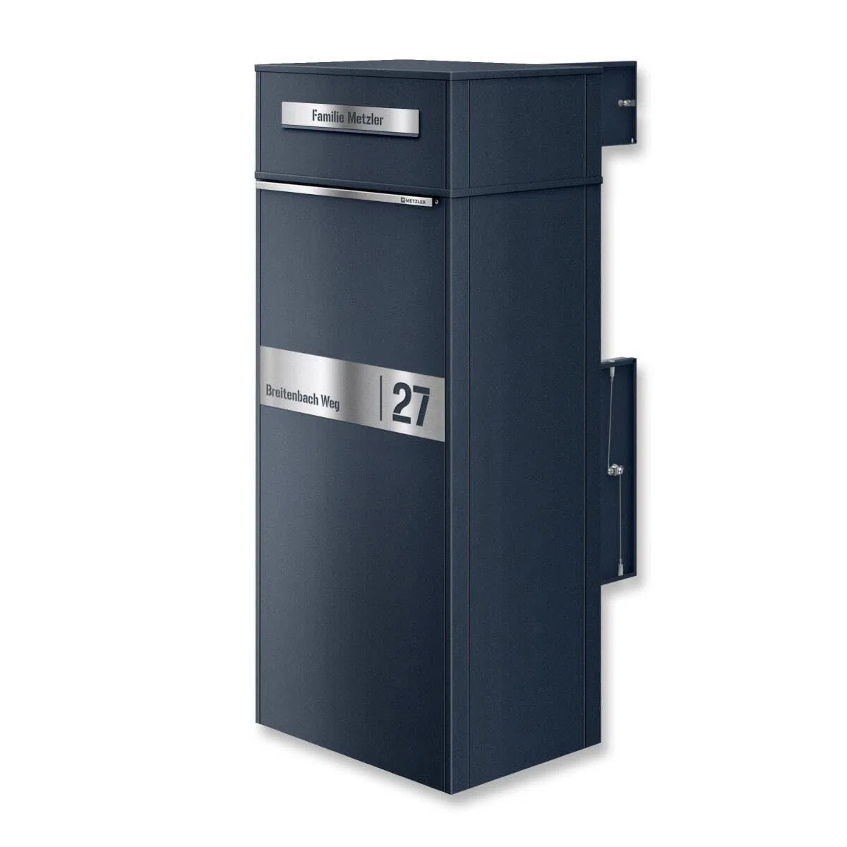 Metzler ZIVO2 - Buzón para Paquetes (Extractor Trasero, Exterior, Grande, XXL, Personalizable, en RAL7016), Color Gris Antracita
