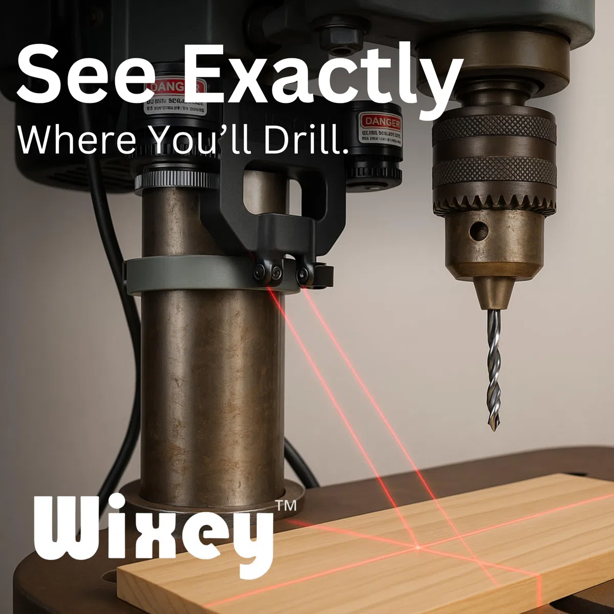 Wixey Modelo Wl133 la prensa de taladro láser