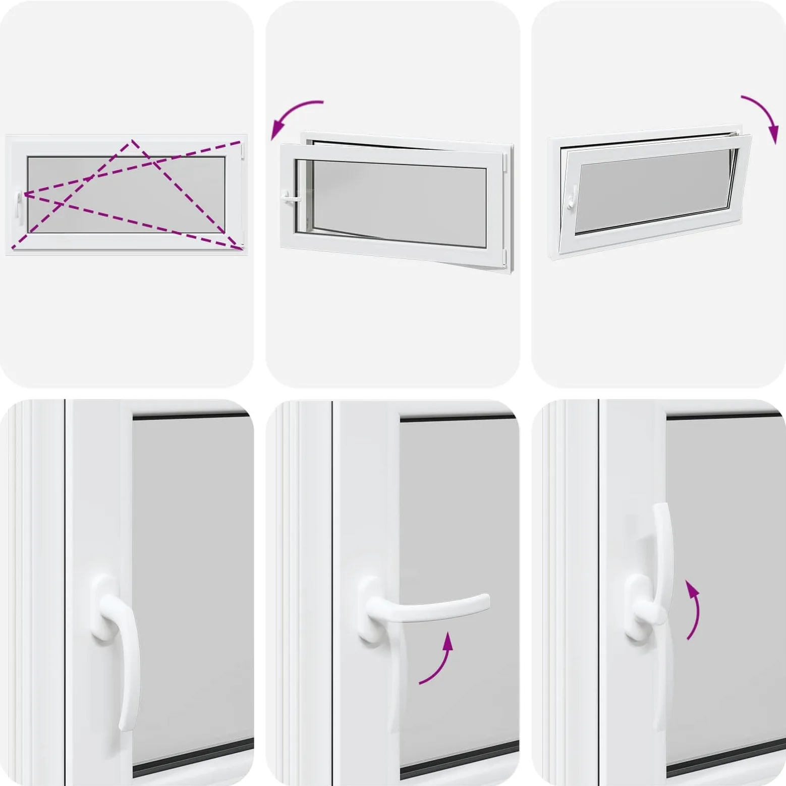 vidaXL Ventana de sótano RISOR 120 x 60 cm PVC y Vidrio Blanco, Sótano, Aislante Térmico Moderno y Duradero para Ventanas Eficientes, Accesorios de Vidrio PVC Aislantes