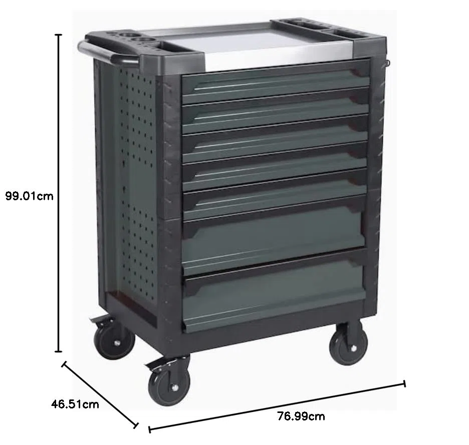 JOMAFA CARRO DE HERRAMIENTAS, 7 CAJONES CON RUEDAS PROFESIONAL GRANDE | 990 x 770 x 465 mm