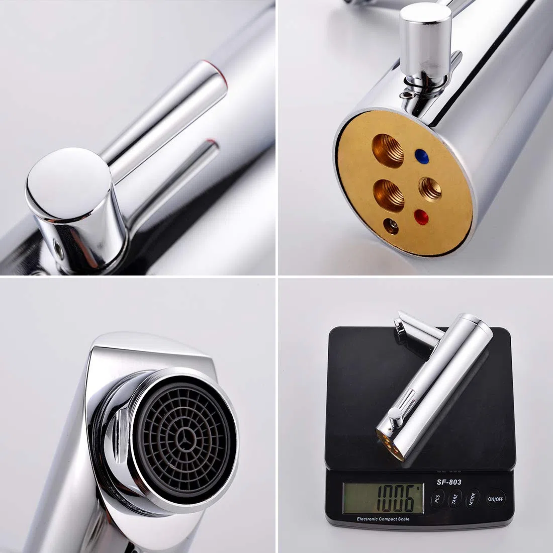 AIMADI Grifo con sensor infrarrojo automático, para inducción, cromado, funcionamiento con pilas