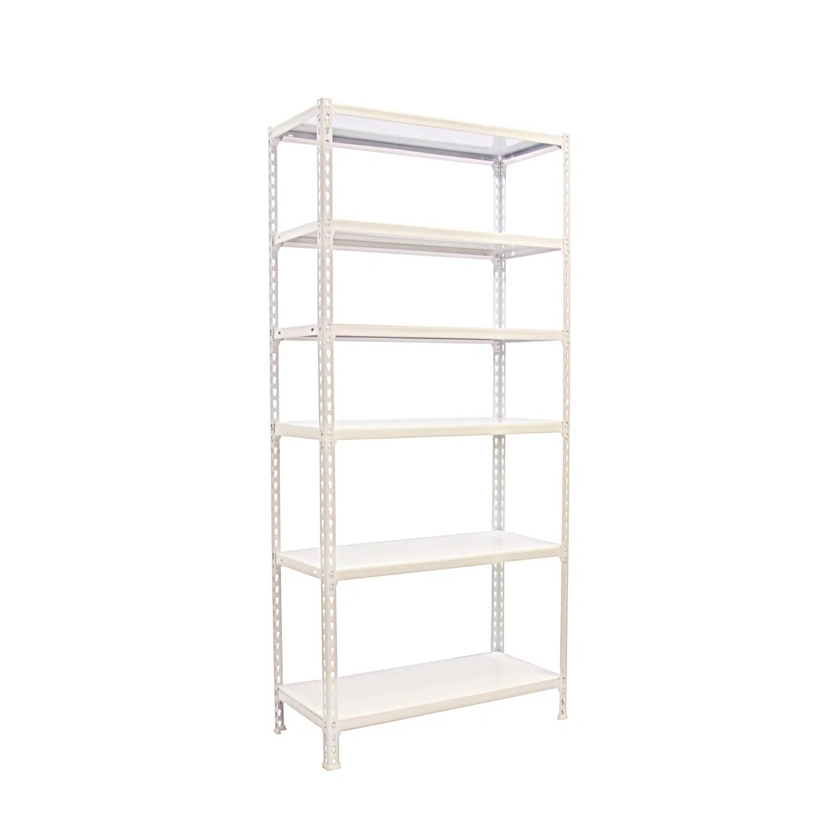 Simon Rack Estanteria Metalica, 2500x1000x300 mm, 6 Alturas, Bandeja Metal, 180 kg de Punto Flexión, Estanteria Almacenaje, Blanco - Simonclick