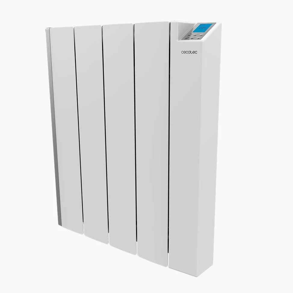 Cecotec Radiador Eléctrico Bajo Consumo ReadyWarm 4000 Thermal Ceramic Connected. 4 Elementos, 1000 W, Aluminio Fundido, Control Wifi, 4 Modos, Temporizador, IPX4, 12 m2