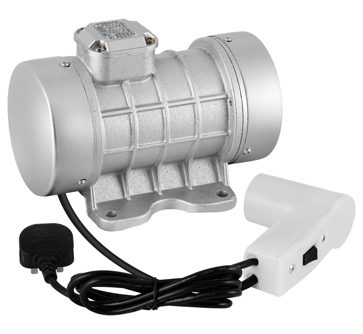 MXBAOHENG 250 W Eléctrico Motor Vibratorio 150 kg Motor de Vibración asincrónico para dispositivos mecánicos con interruptor y EU-enchufe para construcción/química/minería mesa vibradora de maquinaria
