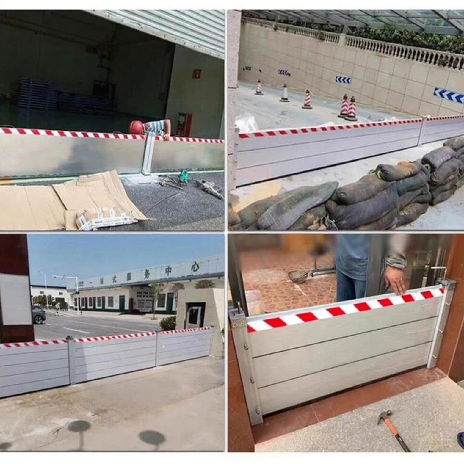 Barrera Anti Inundaciones Para Garaje L 80cm H 40cm Barrera Contra Inundaciones Para Puertas Aluminio Barrera De Protección Contra Inundaciones Reutilizable Muro De Contención De Agua