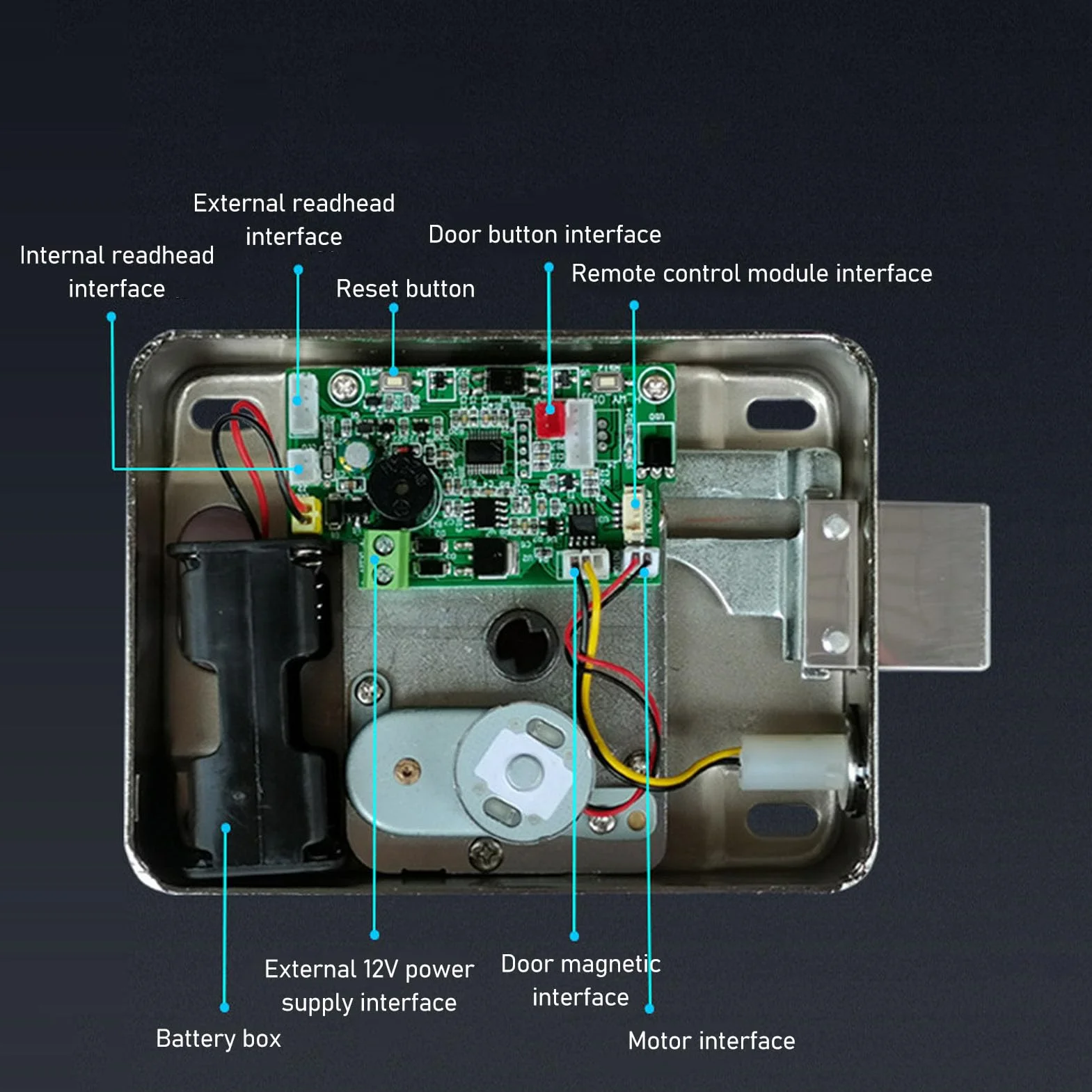 Cerradura Electrónica con Control Remoto, Cerradura de Puerta Inteligente Electrónica, Cerradura con Tarjeta de Identificación, Estructura Integrada, Sin Cableado, Doble Cabezal