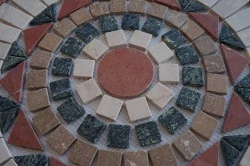 Antiguo mármol rosone 60 x 60 Windrose mosaico azulejos piedra natural Rosso Verona 23015