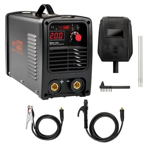 QUALITY PRO TOOLS | Soldador Inverter Profesional MMA-200amp al 60% | Funciones Hot Start, Arc Force y Anti Stick | Máquina de Soldar Ligera, Portatil y Facil de Usar