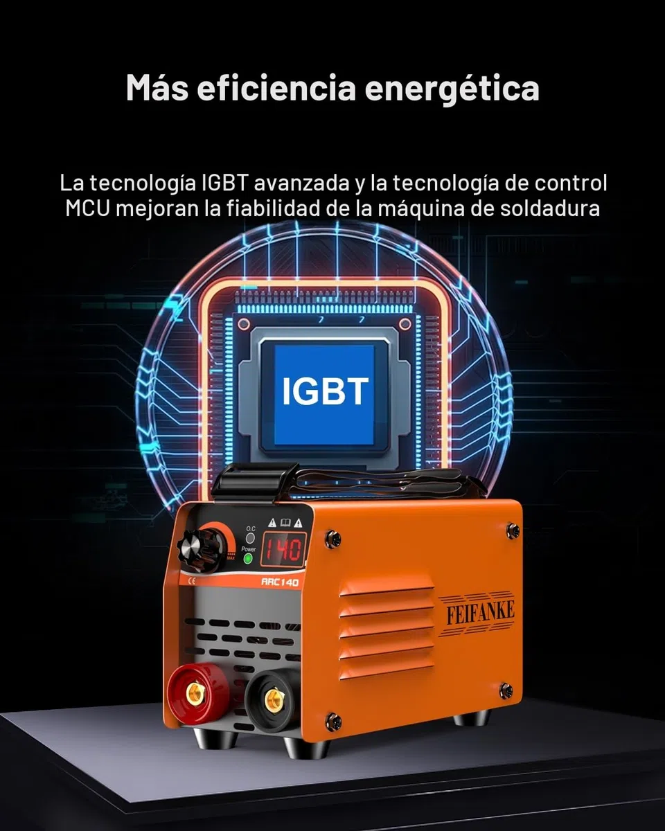 FEIFANKE ARC140 Mini Soldador Inverter 140A Maquina de Soldar IGBT DC Portátil Soldador Electrodo con Elevador Lift TIG,Pantalla LED, Hot Start,Anti-Stick,210 x 130 x 90 mm