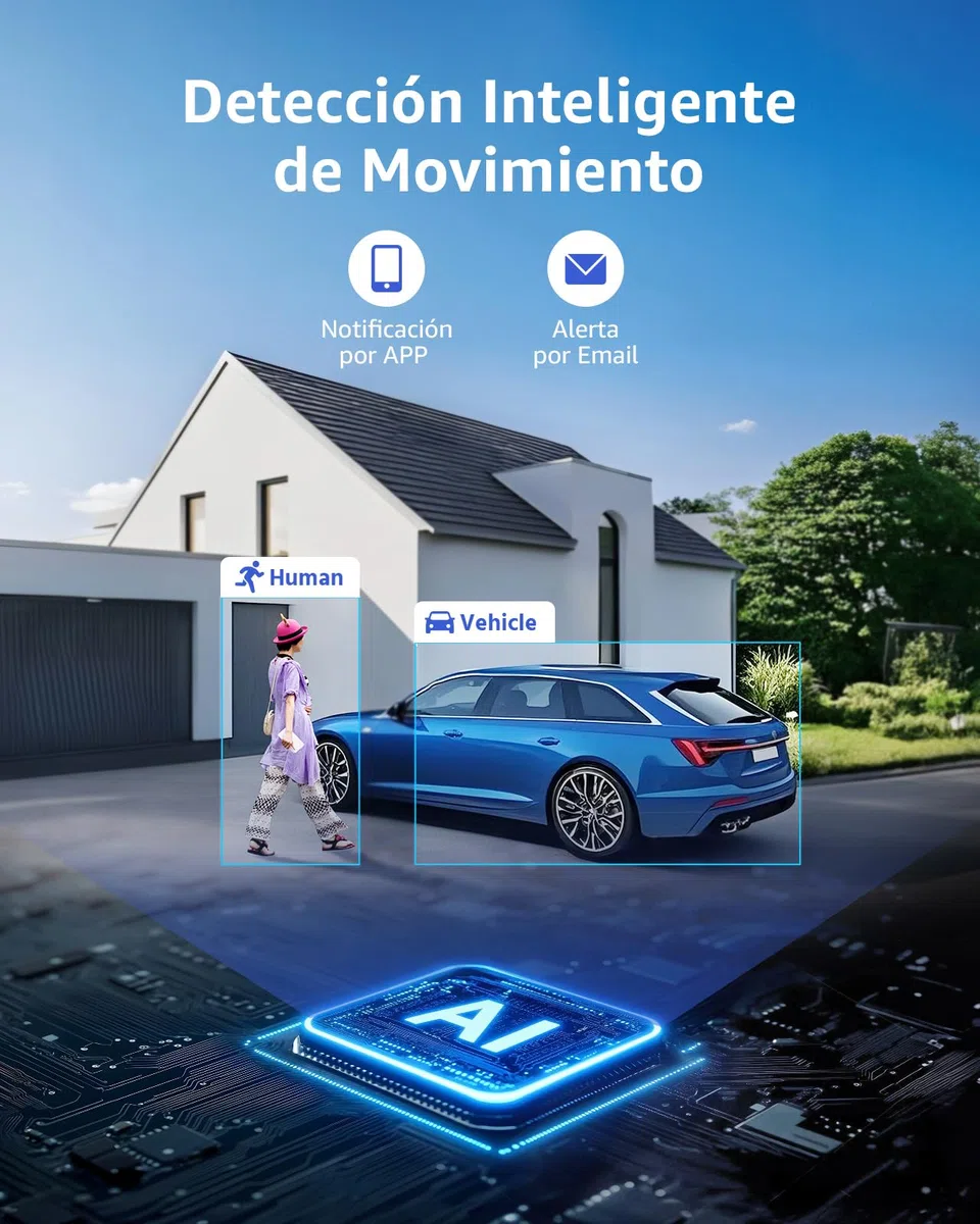 ANNKE H800 4K PoE Kit Cámaras de Vigilancia, 4pcs Cámaras IP Exterior, AI Detección Inteligente, 8CH NVR con 2TB HDD para Grabación 24/7 Vision Nocturna Audio Alertas
