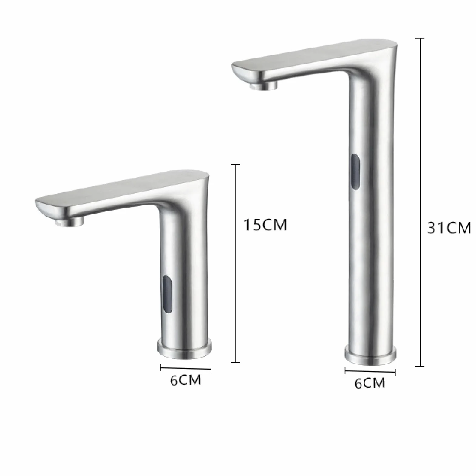 XJTNLB Grifo Sensor Automatico Oro Cepillado Grifo Lavabo Acero Inoxidable Griferia Baño Alto Agua Fría y Caliente