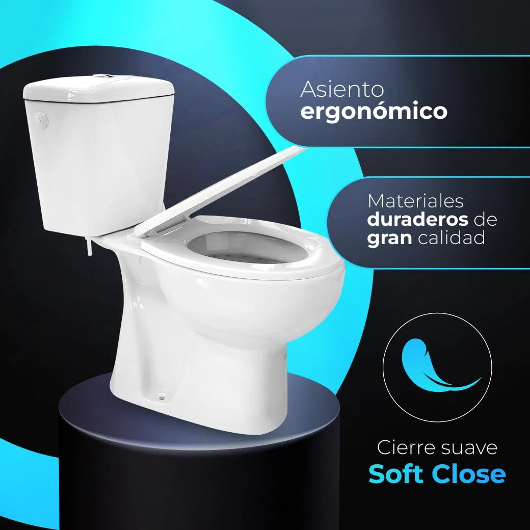 GADIR Inodoro Completo Salida Suelo Blanco