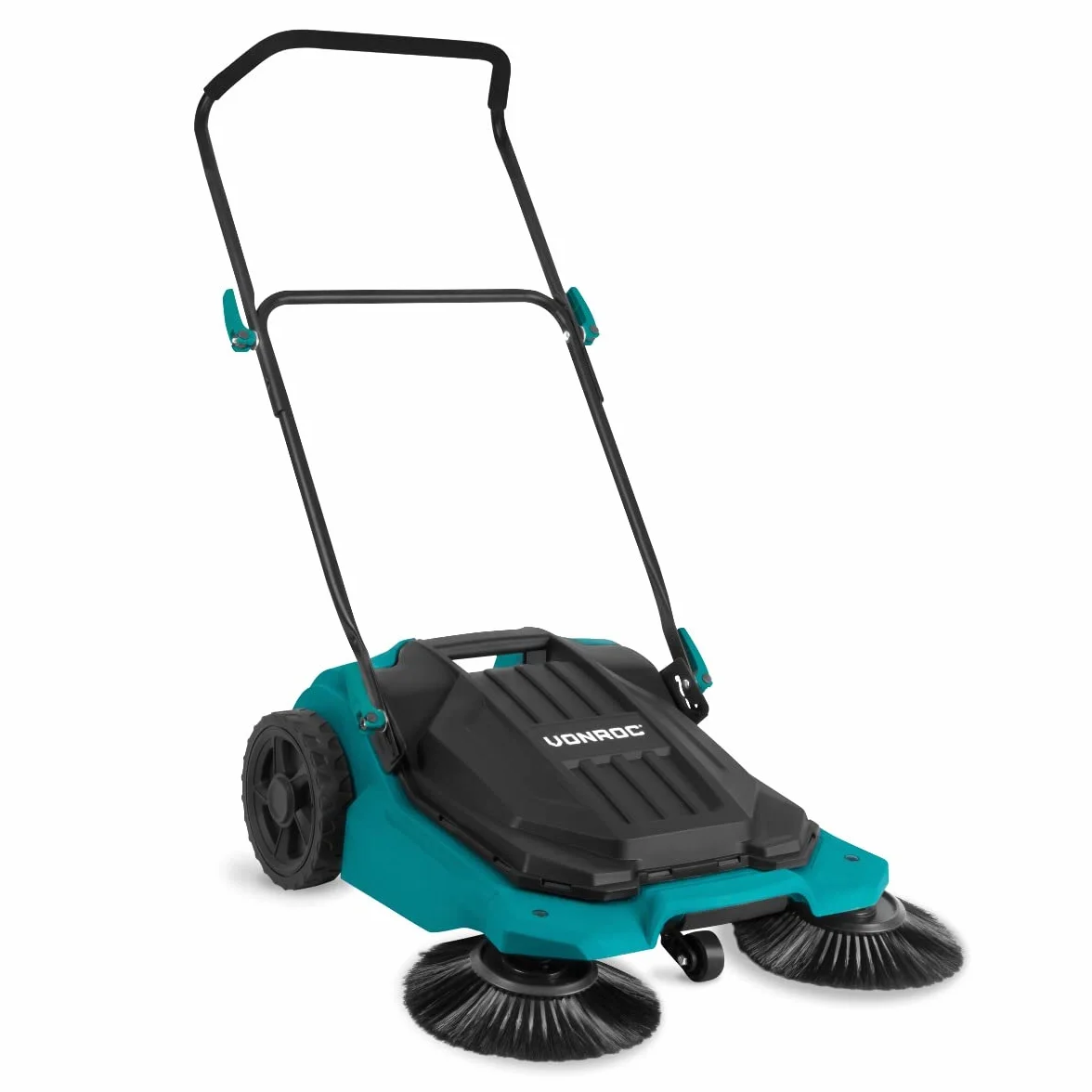 VONROC Barredora de empuje - 65cm de ancho de barrido - contenedor de 18 litros - barre hasta 2600m2 por hora