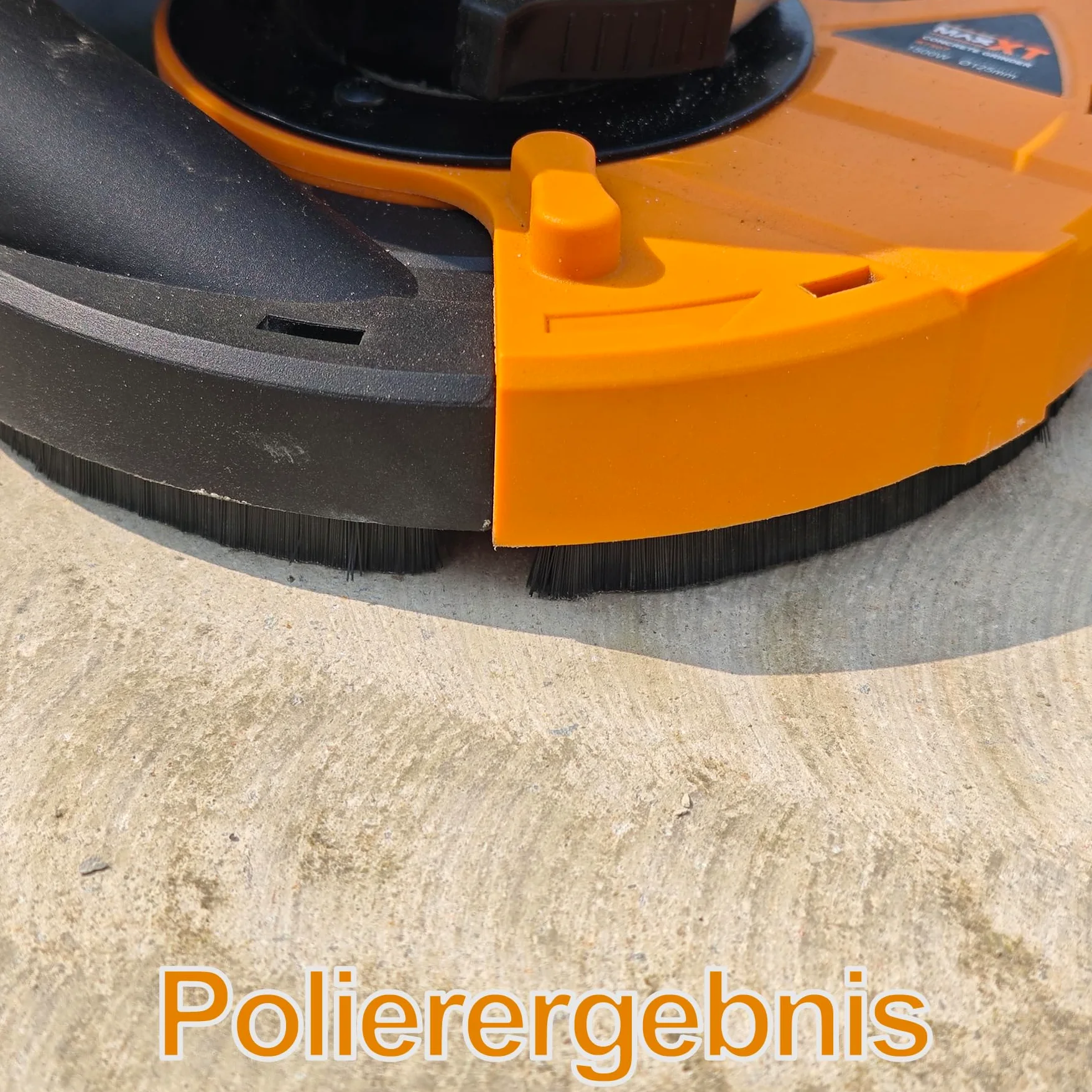 Lijadora de Hormigón MAXXT : amoladora 125 con motor de 1500W, 1000-8500rpm, 7 niveles velocidad，Borde lateral ajustable, para pisos de concreto/aceras/estacionamientos/almacenes