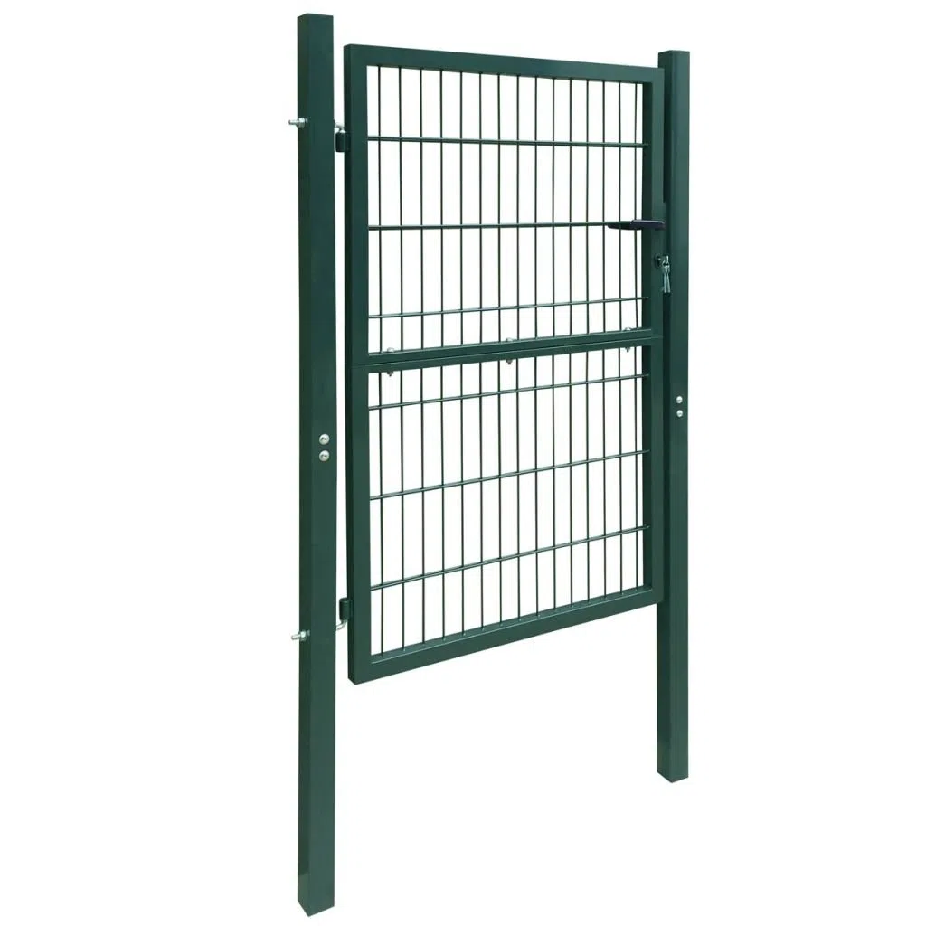 ShGaxin Cancela de Valla 2D Individual Verde 106x170 cm, Puertas Metalicas Exterior, Puerta Jardin, Valla De Jardin, Puerta De Jardín - 141749